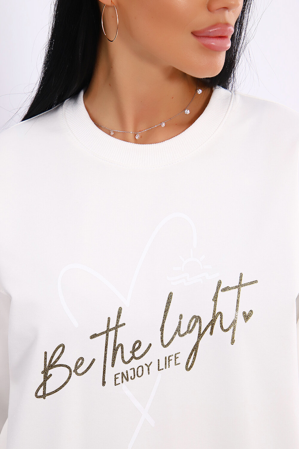 Натали Толстовка 581956 80040 молочный