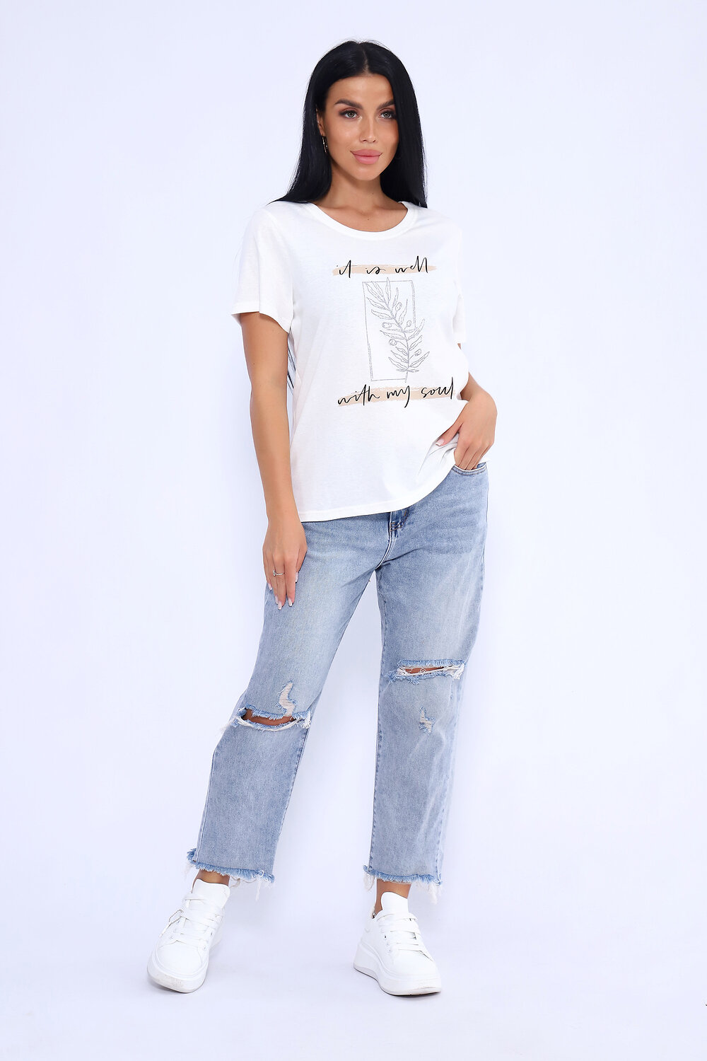 Натали Футболка 581970 80036 молочный