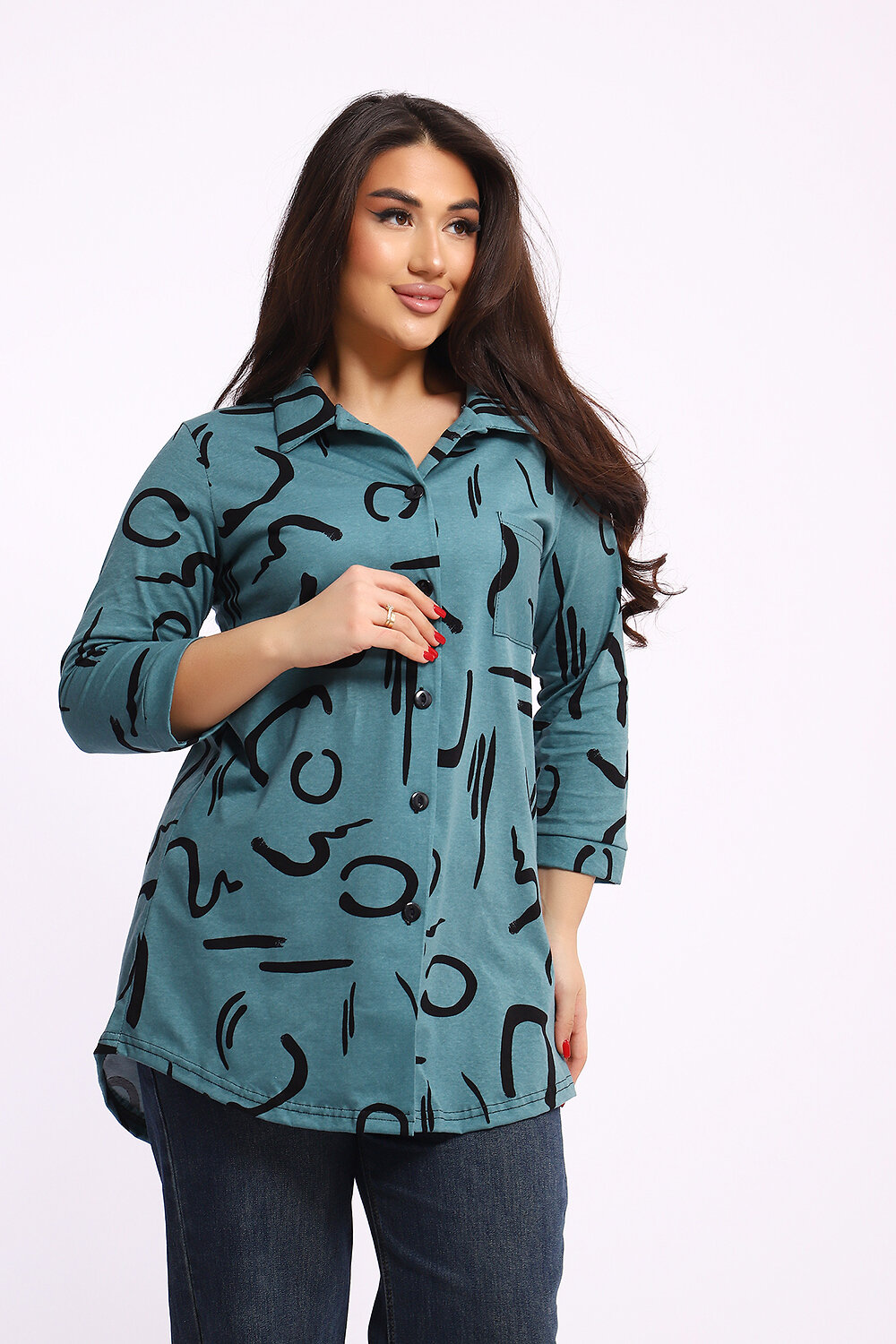 Натали Туника 581986 24231 тёмно-зелёный