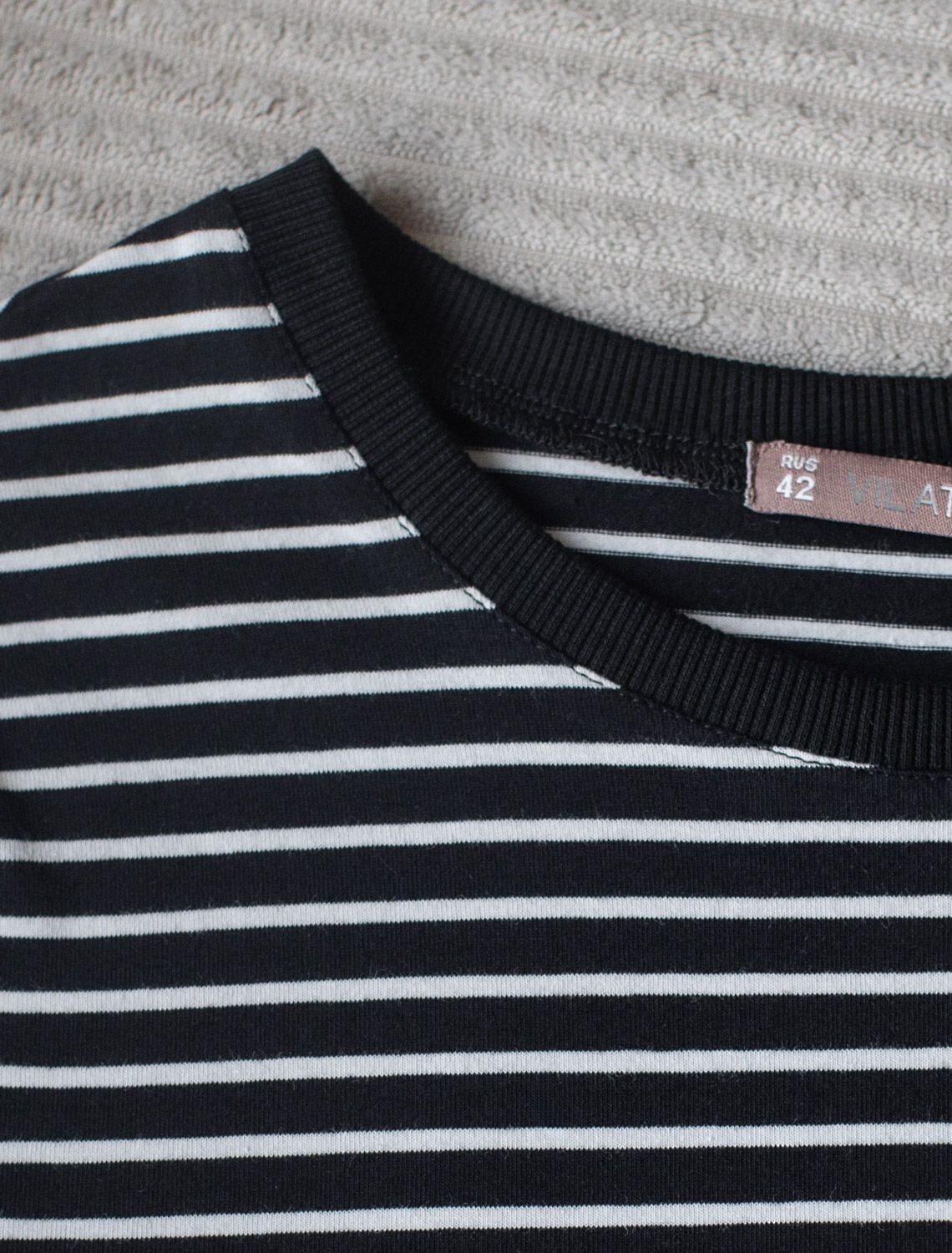 VILATTE Футболка 581999 D49.172 черно-белый