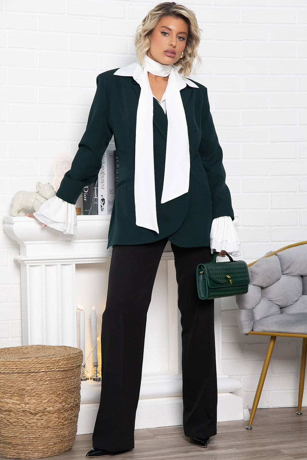 LT Collection Жакет 582020 Б15061-5М зеленый