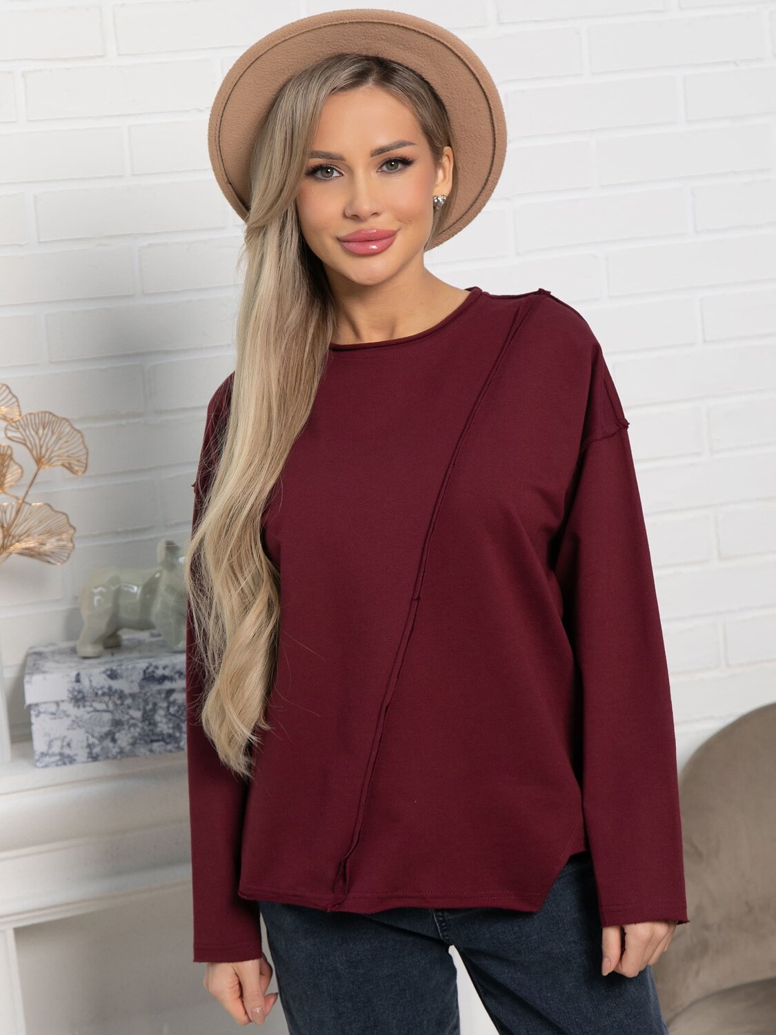 LT Collection Блуза 582025 Б15103-35М бордовый