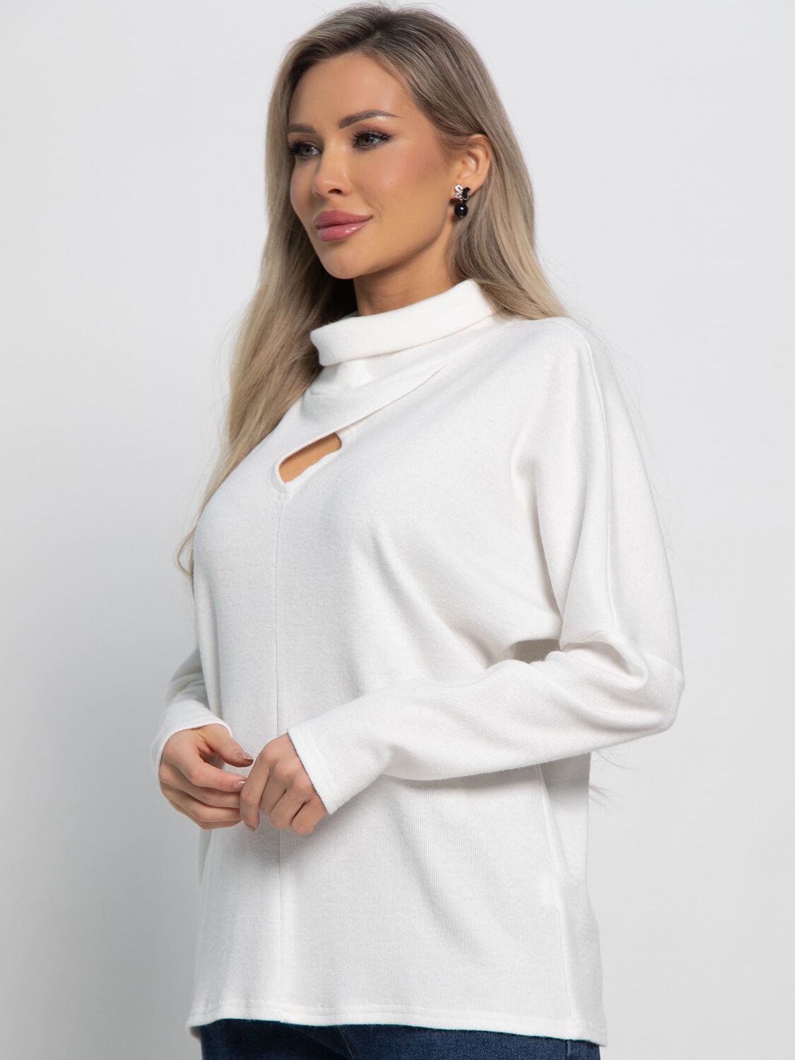 LT Collection Джемпер 582034 Б15157-1М белый