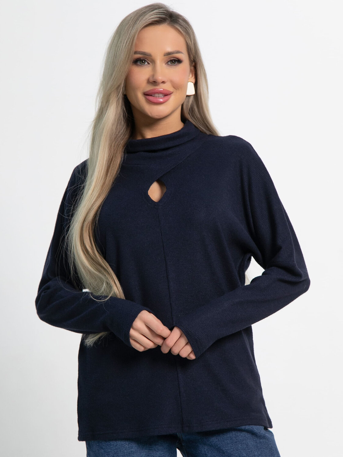 LT Collection Джемпер 582035 Б15158-1М темно-синий