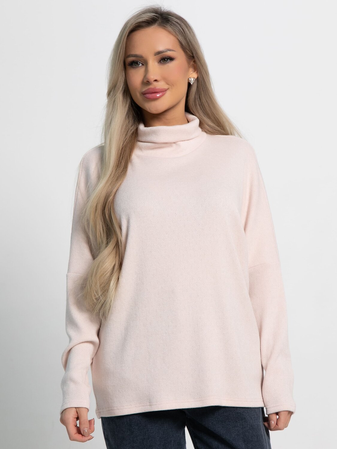 LT Collection Джемпер 582040 Б15163-1М пудровый