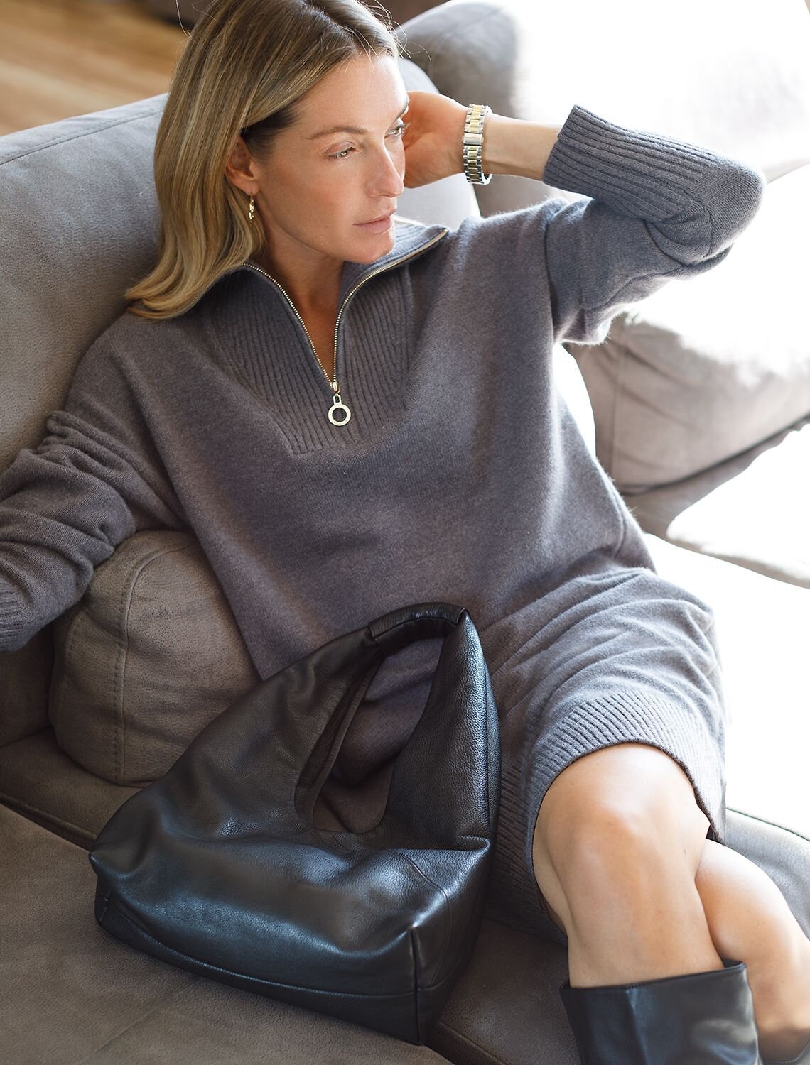 VILATTE Платье 582042 D32.050 серый меланж