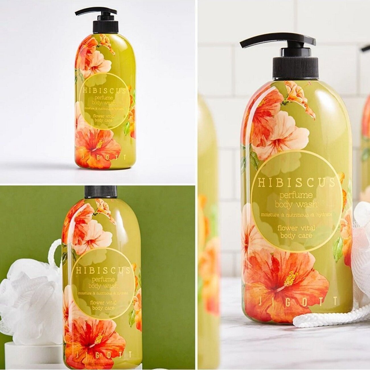 Jigott Парфюмированный гель для душа с экстрактом гибискуса / Hibiscus Perfume Body Wash, 750 мл 582128 19791 