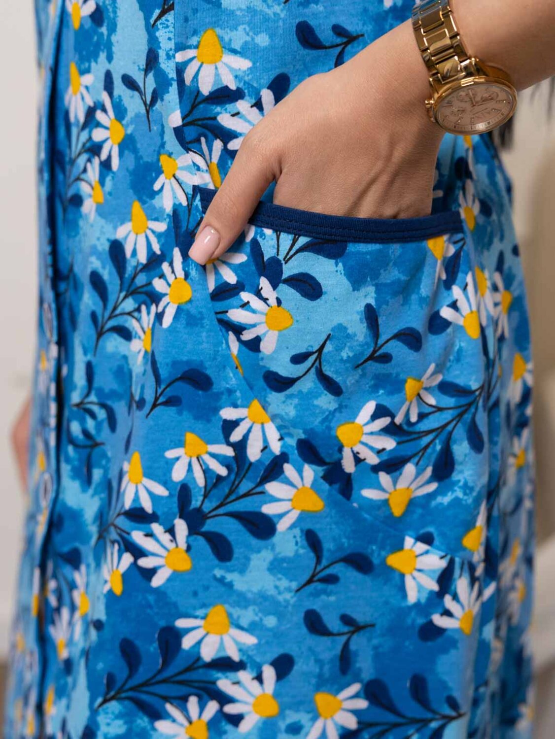 Текс-плюс Халат 582143 00-00246760 Синий,жёлтый