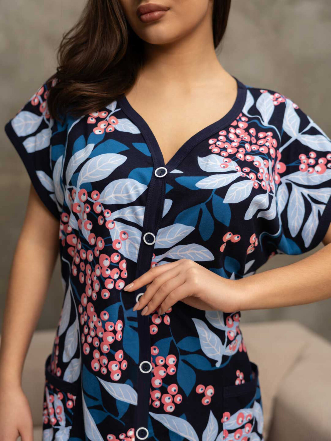 Текс-плюс Халат 582145 00-00246779 Черный,розовый