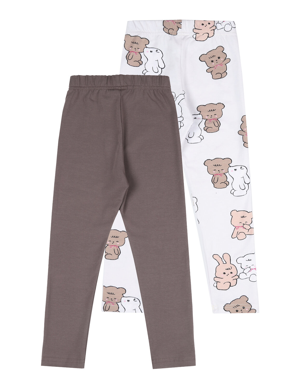 Апрель Легинсы 582276 2ДРЛ5829804н светло-коричневый+зайки с мишками на сливках