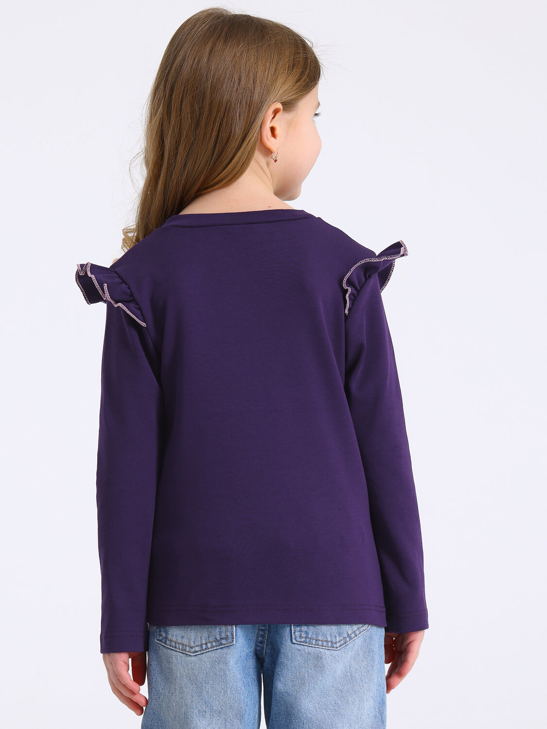 Апрель Лонгслив 582279 1ДДЛД4952067 баклажан