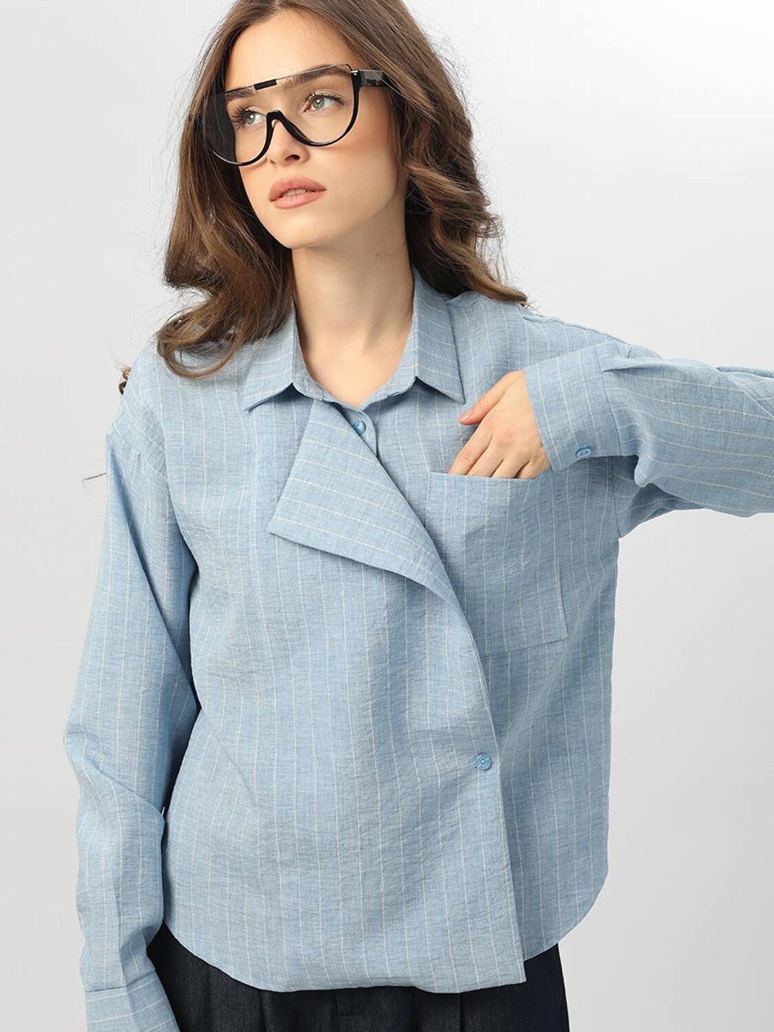 Соль&Перец Блузка 582298 SP25683 голубой