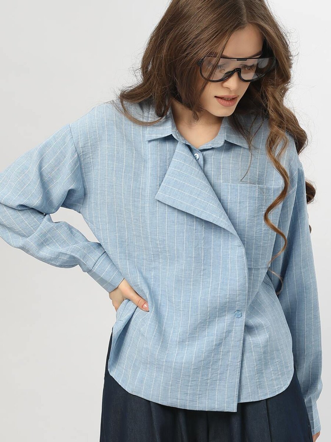 Соль&Перец Блузка 582298 SP25683 голубой