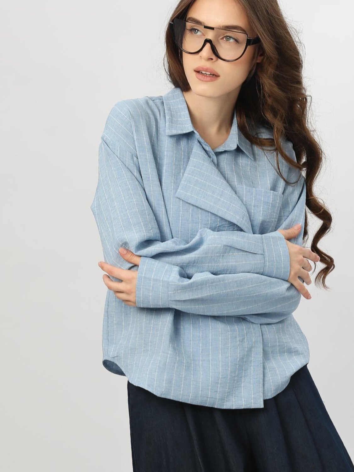 Соль&Перец Блузка 582298 SP25683 голубой