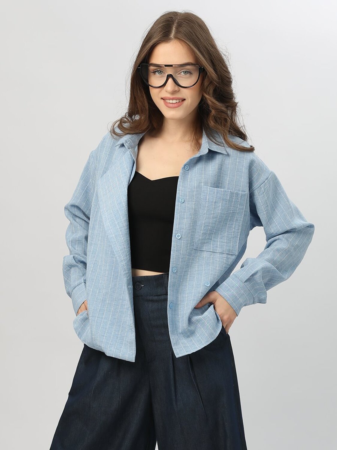 Соль&Перец Блузка 582298 SP25683 голубой