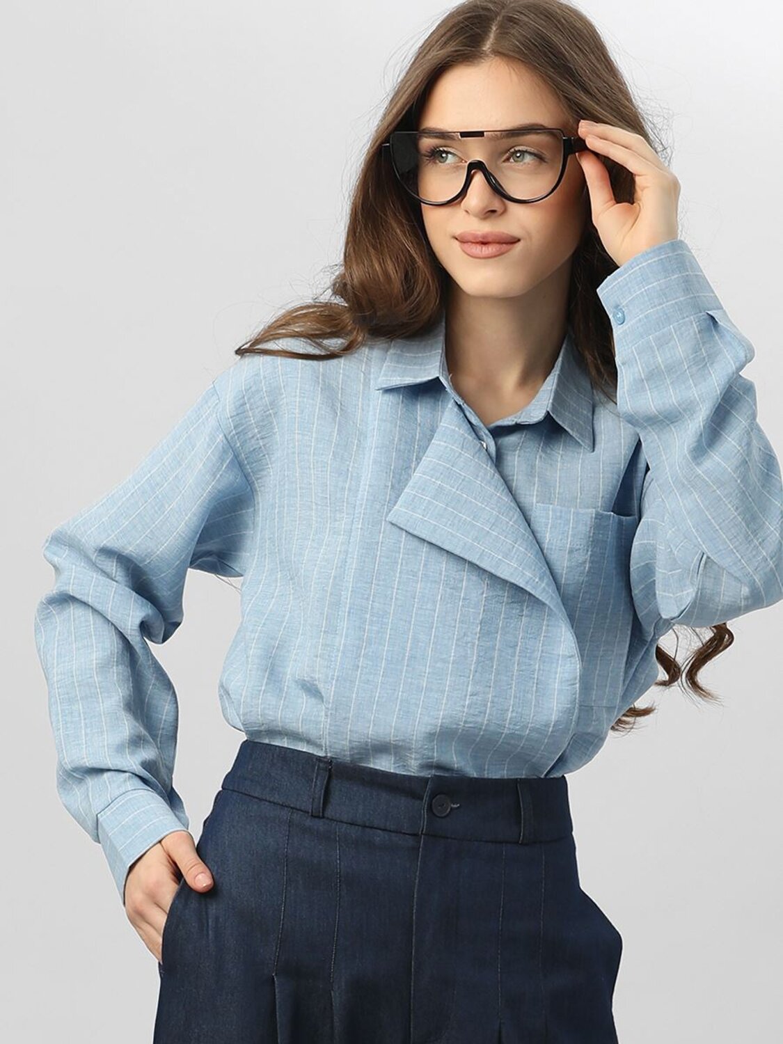 Соль&Перец Блузка 582298 SP25683 голубой