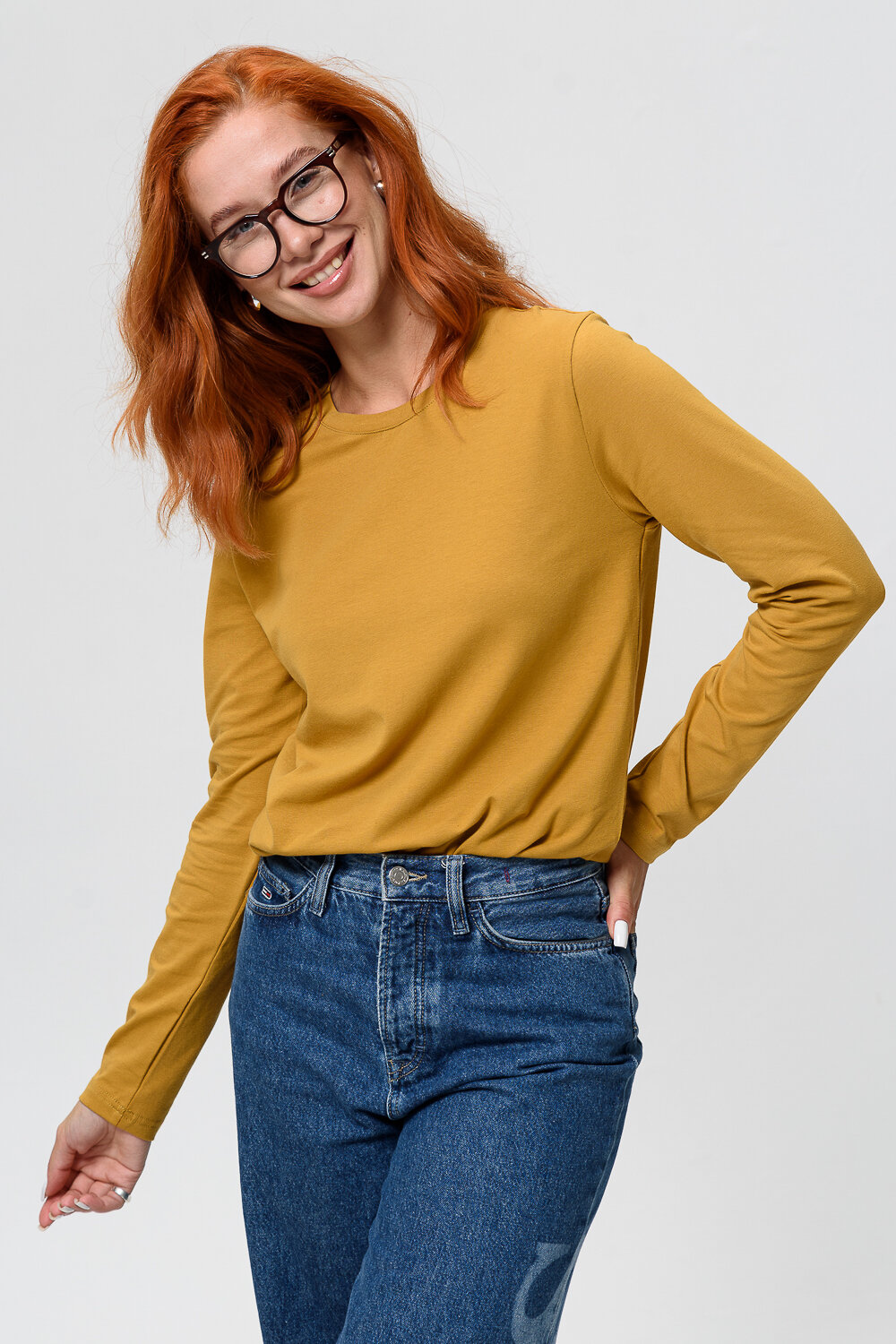 Натали Лонгслив 582327 14436 горчичный