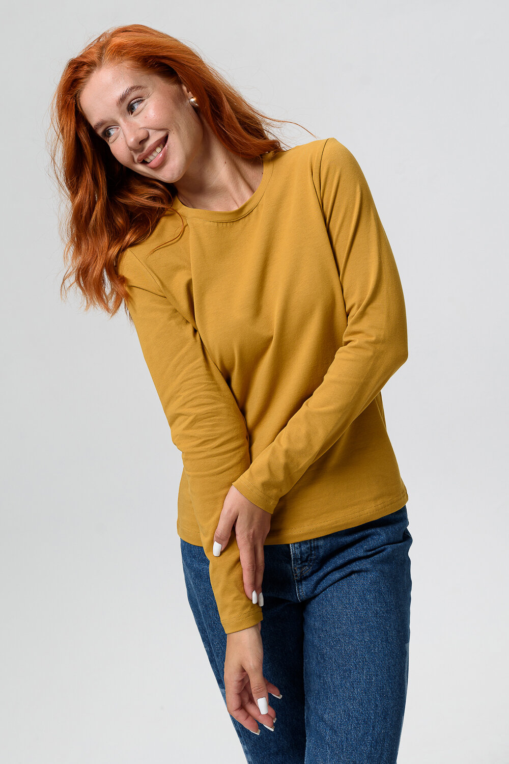 Натали Лонгслив 582327 14436 горчичный