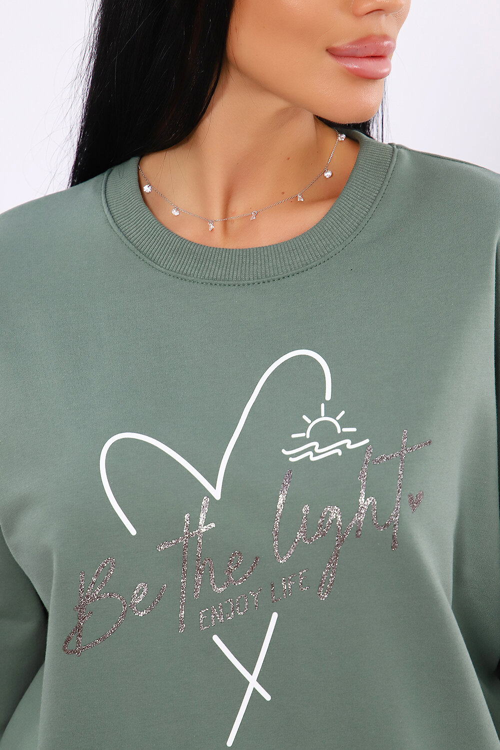 Натали Толстовка 582330 80040 оливковый