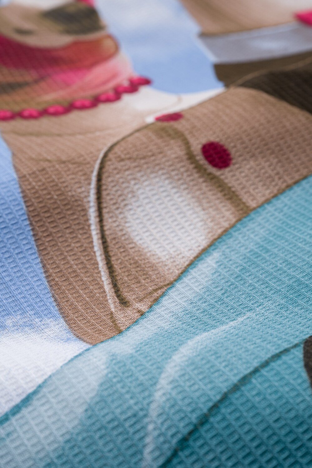 Натали Полотенце 582345 Полотенце пляжное Путешествие вдвоем собаки+голубой