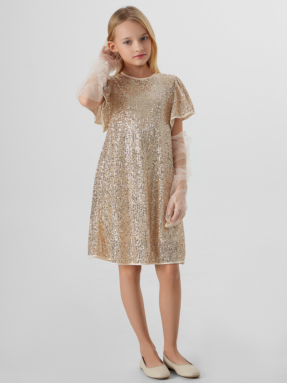 MARK FORMELLE Платье 582389 157975 золотистые пайетки