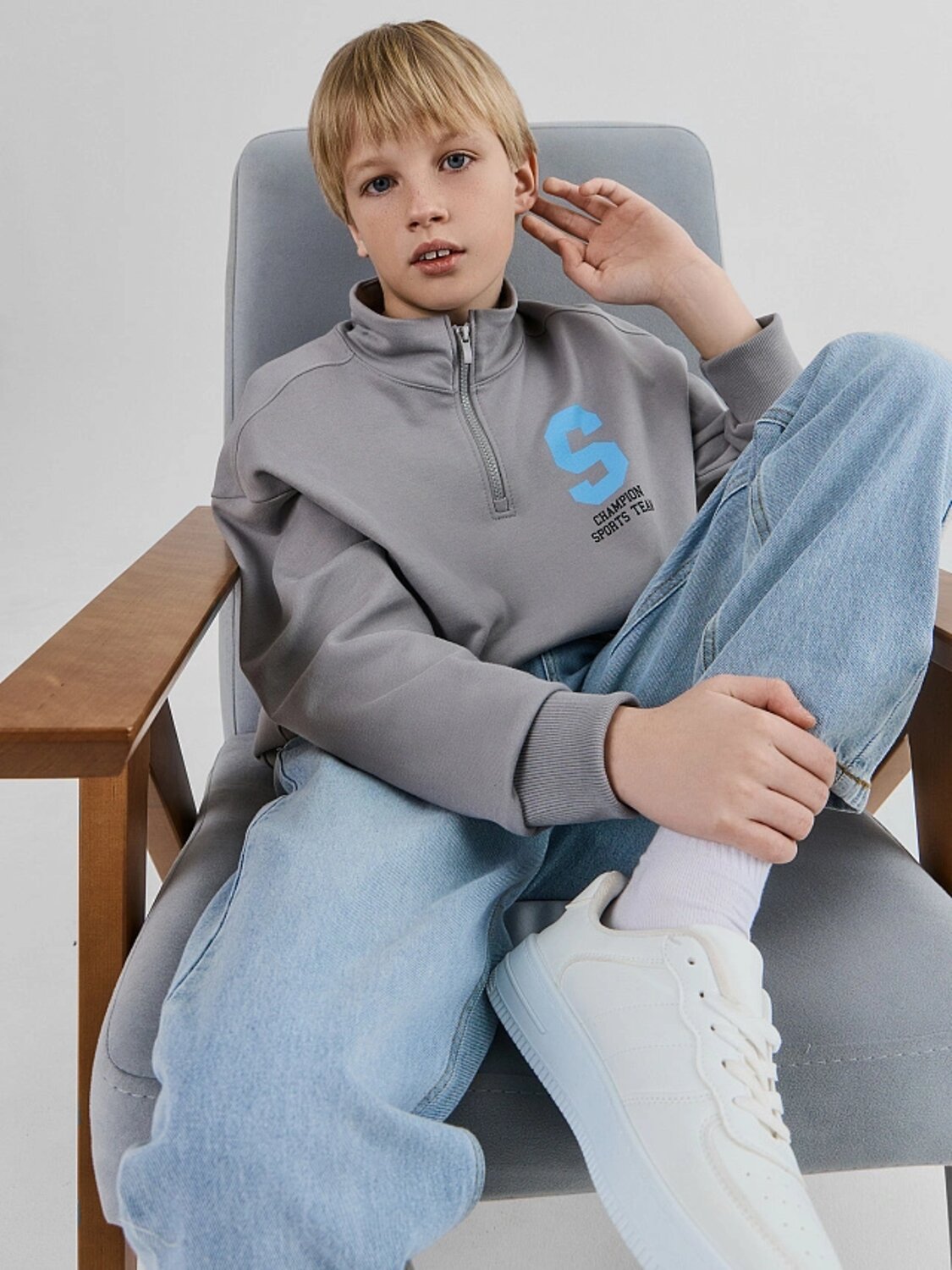 MARK FORMELLE Толстовка 582392 123458 серый +печать