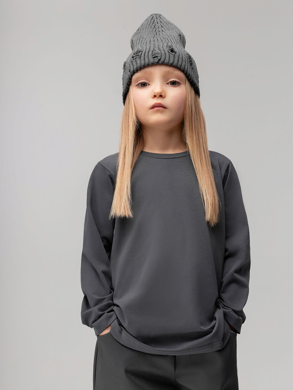 Bodo Лонгслив 582443 7-289MU темно-серый (салатовый)