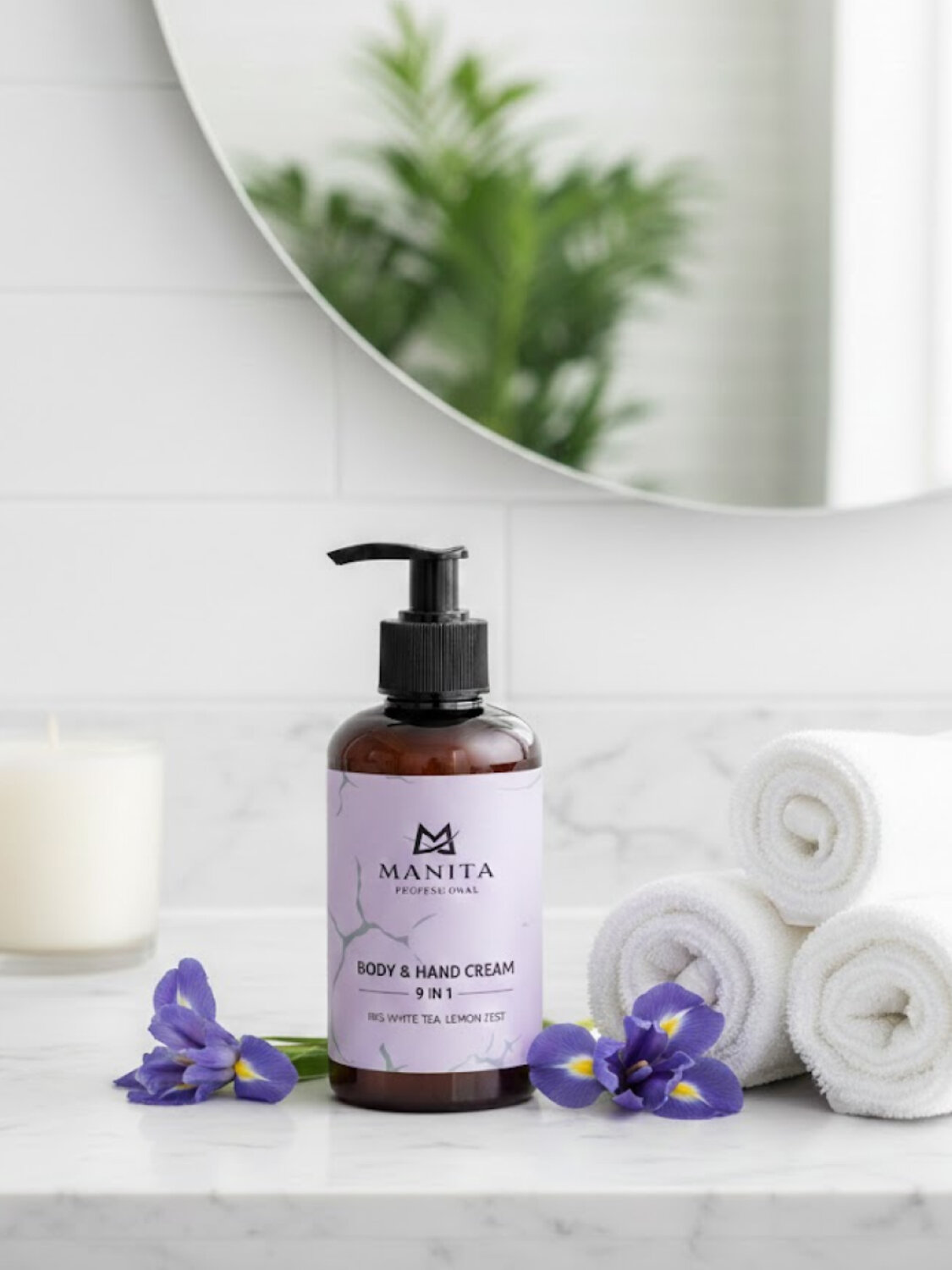 MANITA Парфюмированный крем для рук и тела / Iris, White Tea, Lemon Zest, 300 мл 582494 28391 