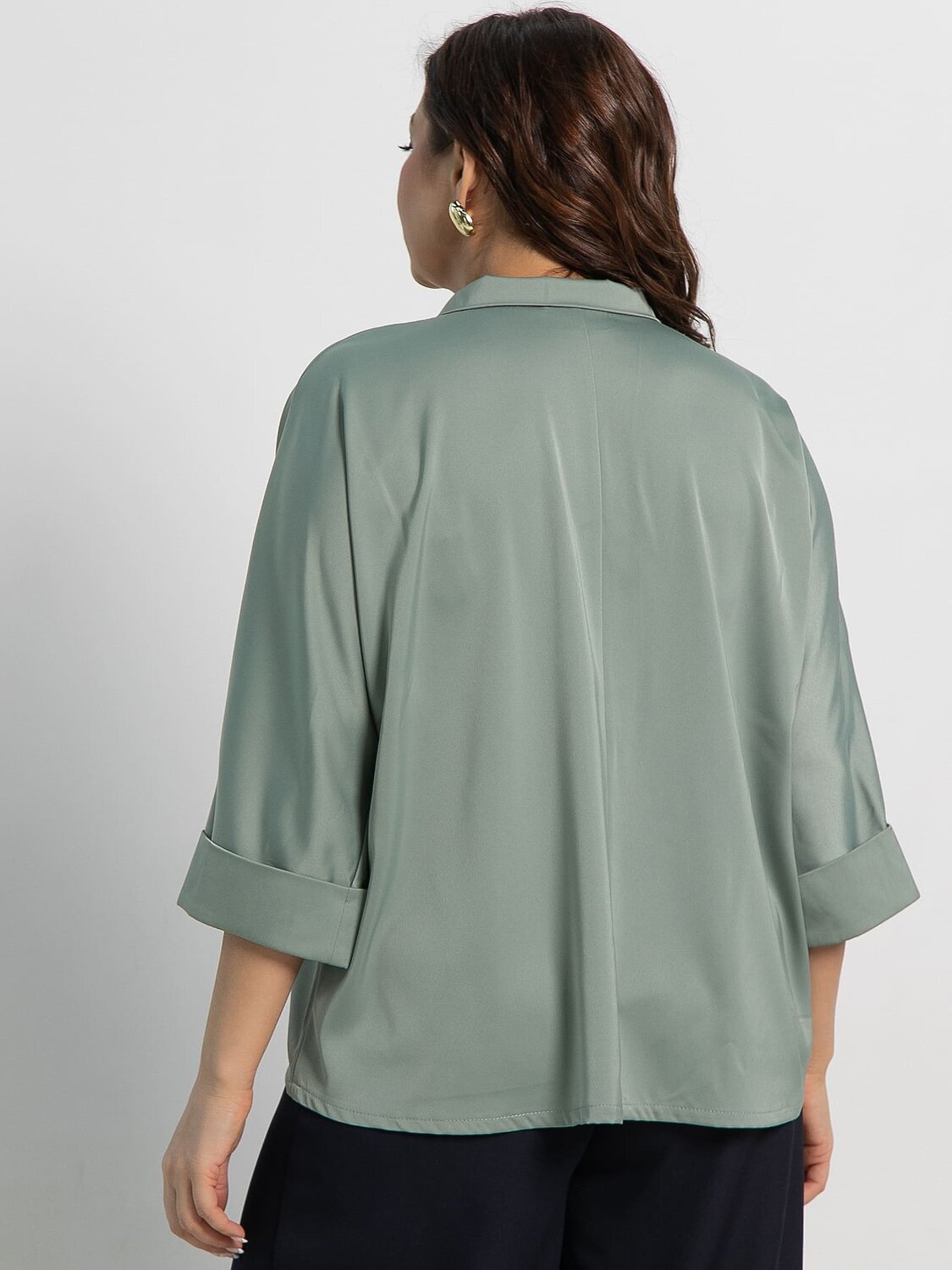 LT Collection Блуза 582538 Б15112-24М серо-зеленый