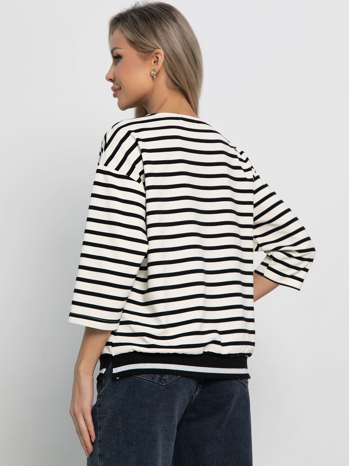 LT Collection Блуза 582542 Б15131-18М молочный, черный