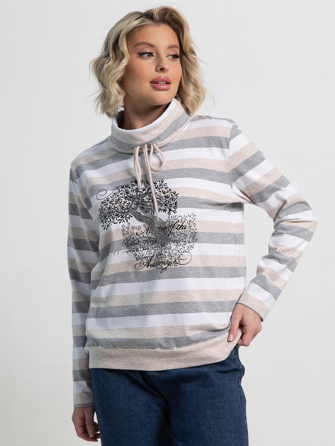 LT Collection Джемпер 582543 Б15133-18М серый