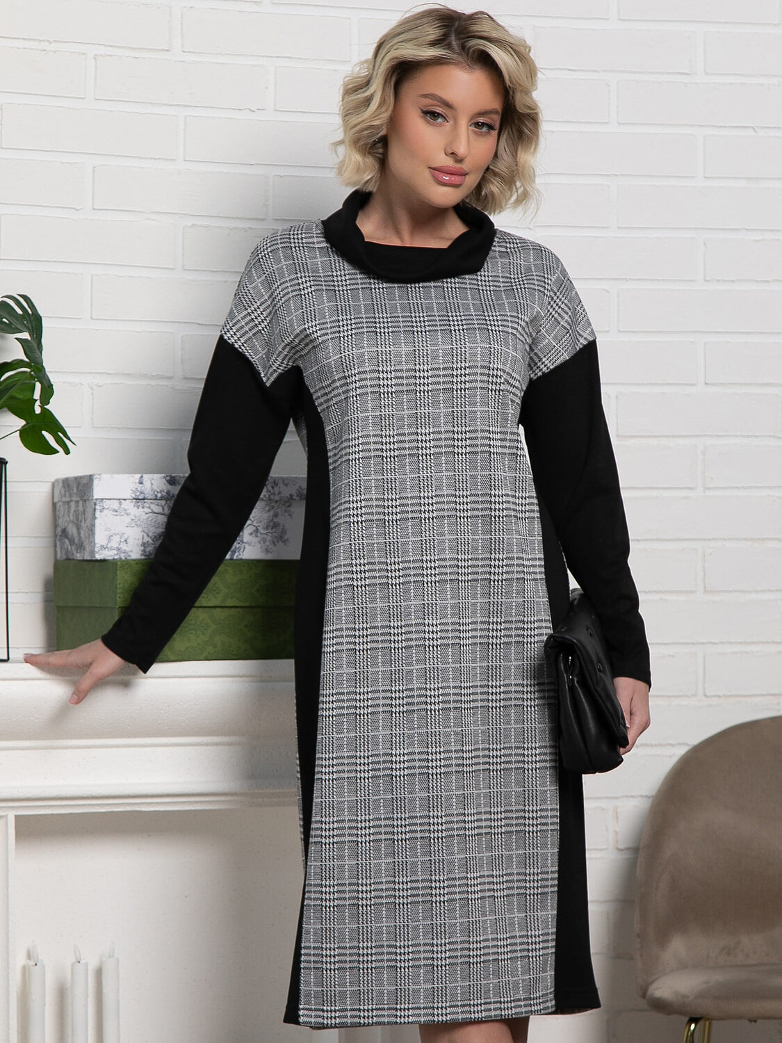 LT Collection Платье 582545 П15128-18М серый, черный