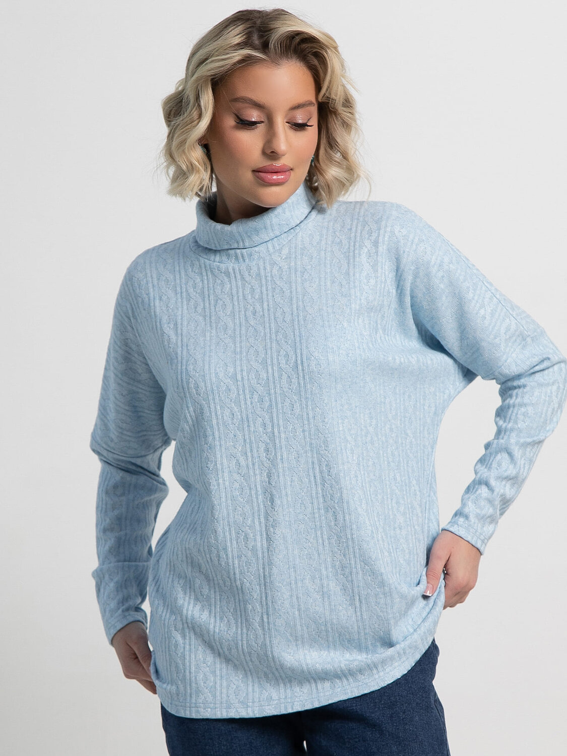 LT Collection Джемпер 582547 Б15162-1М голубой