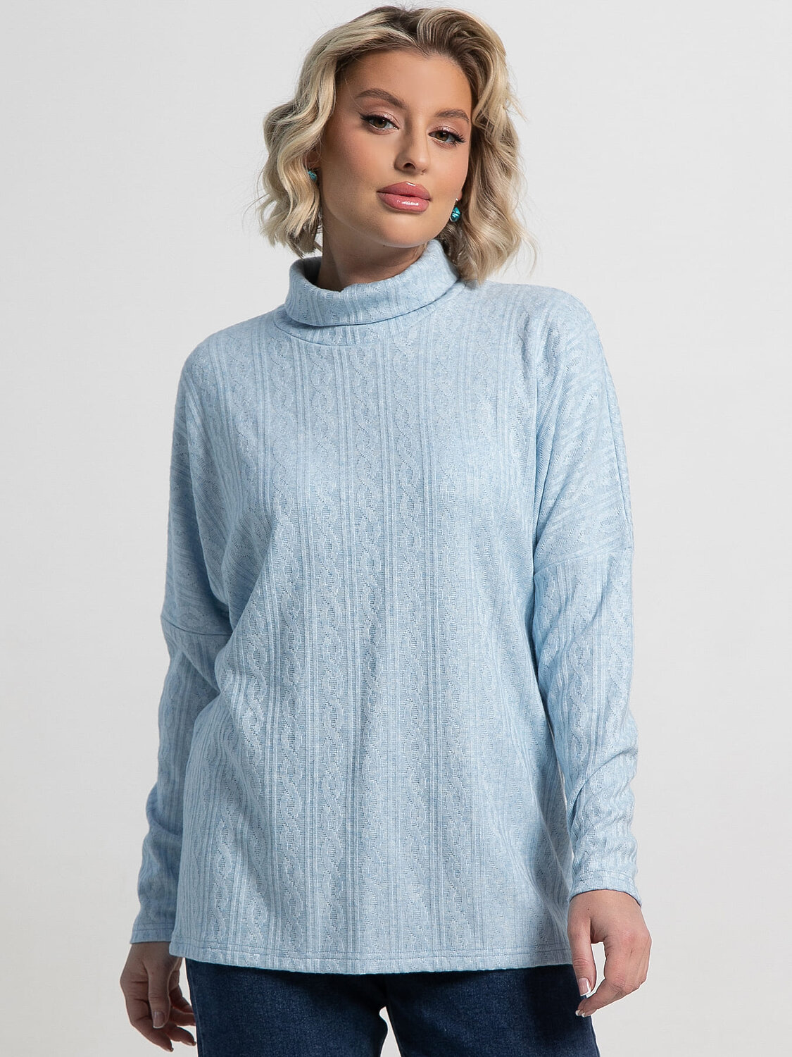 LT Collection Джемпер 582547 Б15162-1М голубой