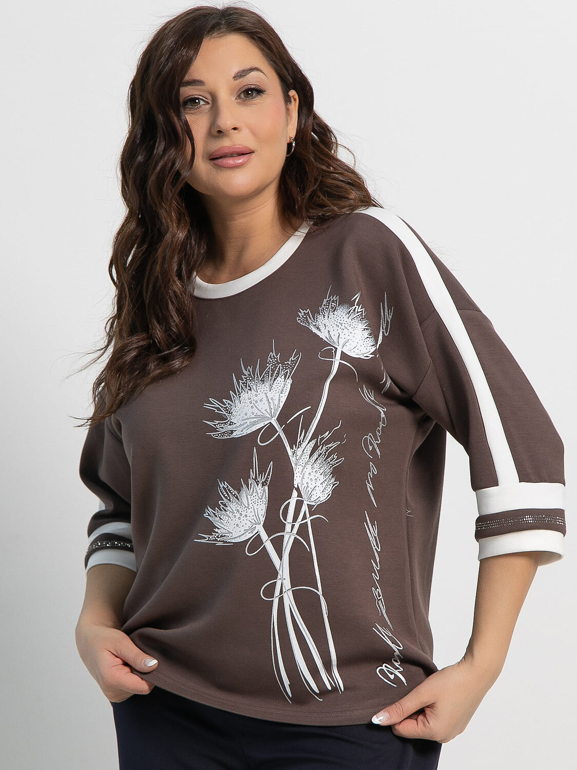 LT Collection Блуза 582548 Б15171-4М коричневый