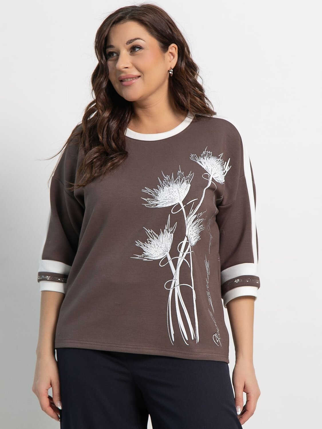 LT Collection Блуза 582548 Б15171-4М коричневый