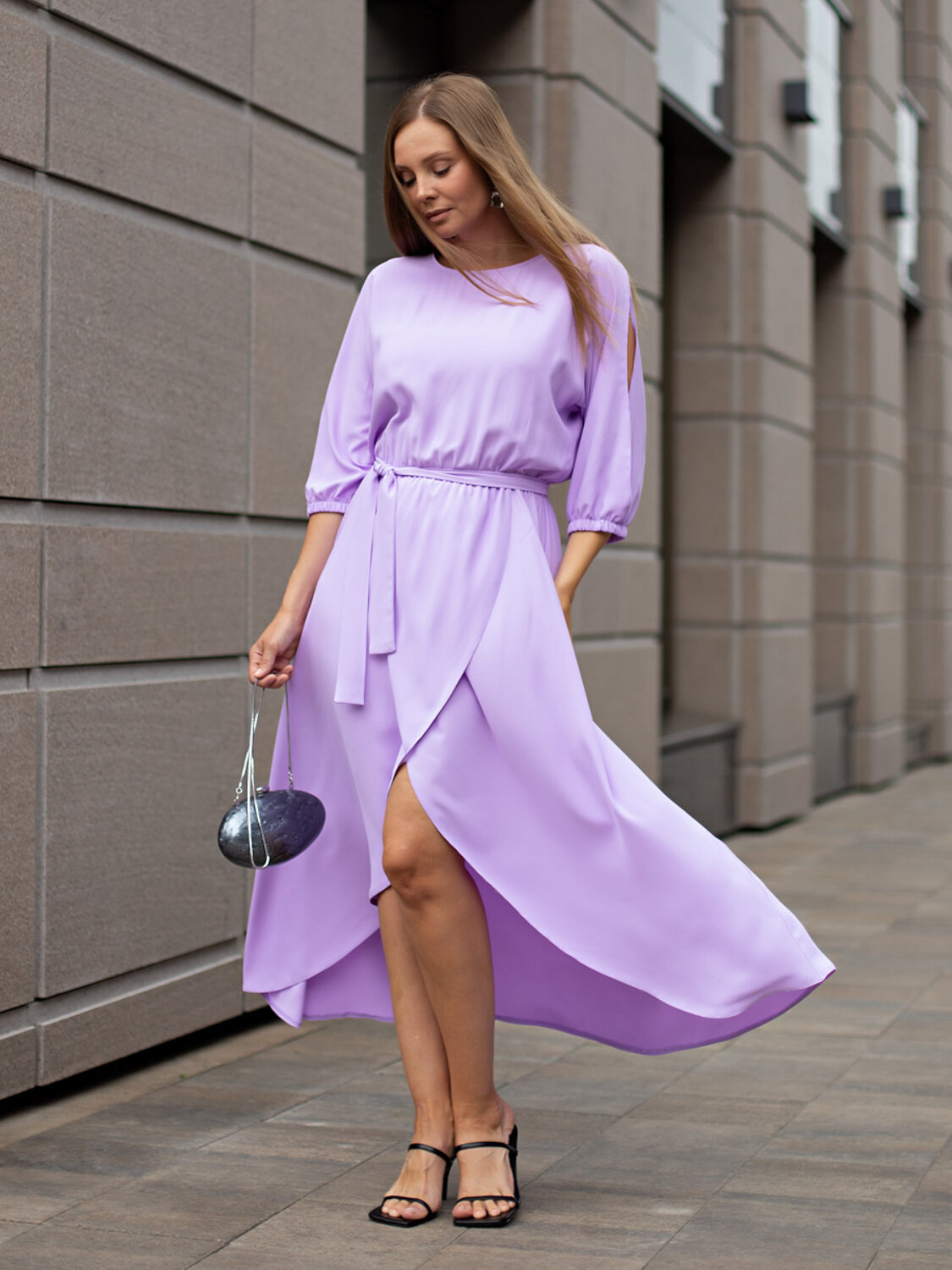 LT Collection Платье 582549 П15166-1М сиреневый