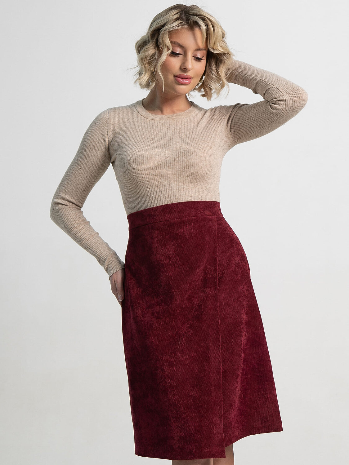 LT Collection Юбка 582555 Ю15193-25М бордовый