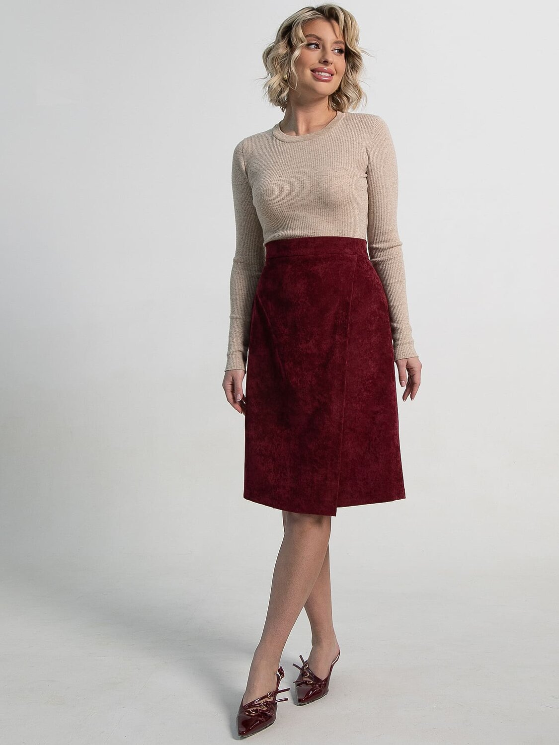 LT Collection Юбка 582555 Ю15193-25М бордовый