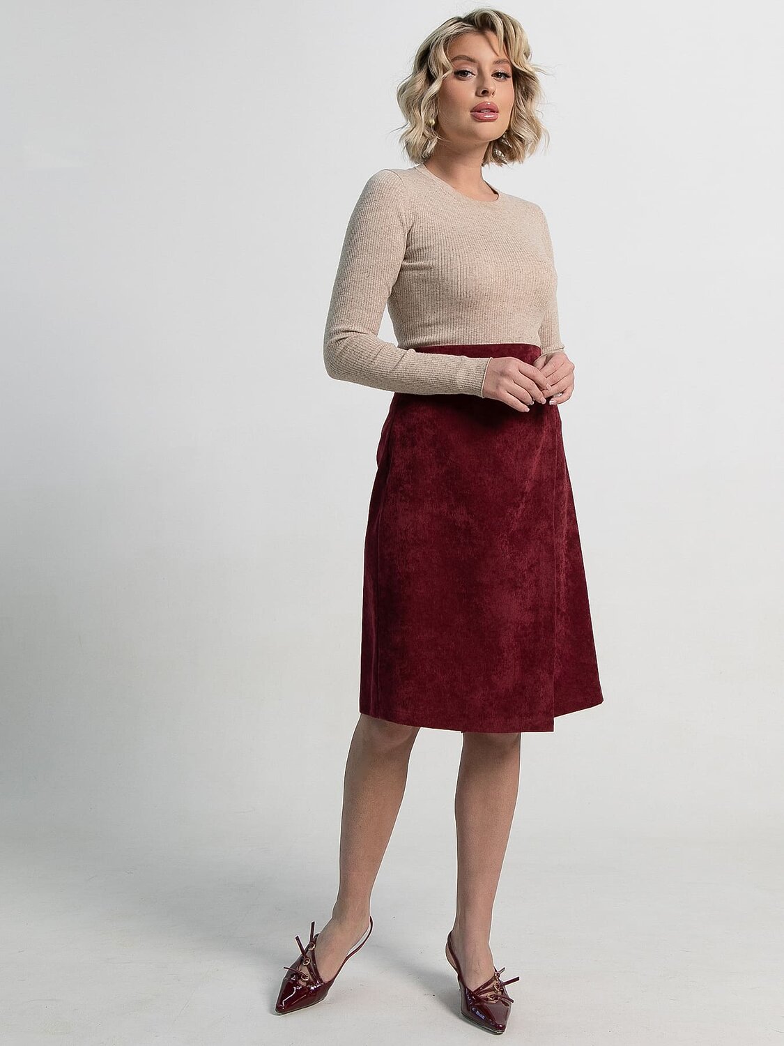 LT Collection Юбка 582555 Ю15193-25М бордовый