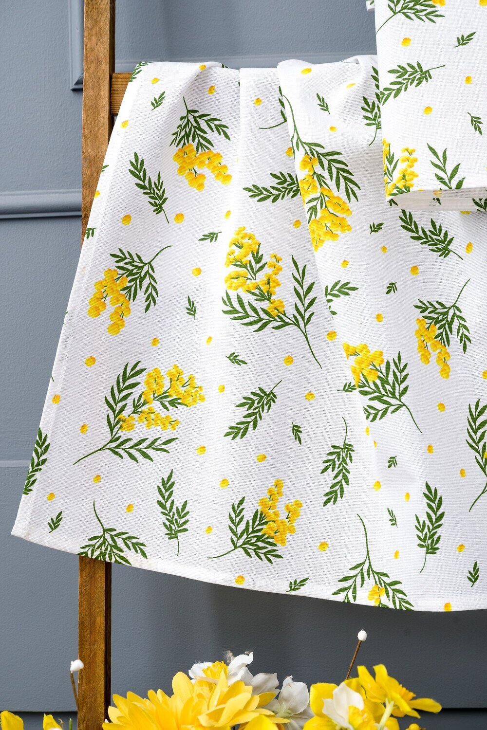 Натали Полотенце 582564 Мимоза набор кухонных полотенец белый