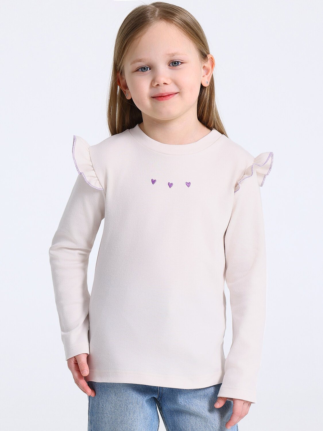 Апрель Лонгслив 582586 1ДДЛД4952067 бежевый