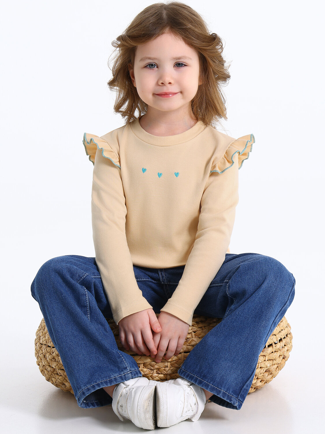 Апрель Лонгслив 582587 1ДДЛД4952067 бежевый