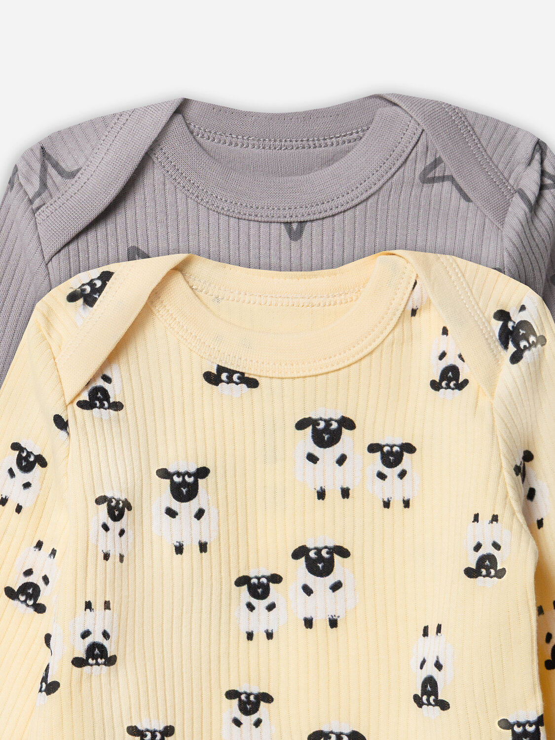 MARK FORMELLE Боди детское 582593 13018-2 барашки на абрикосовом +звездочки на сером