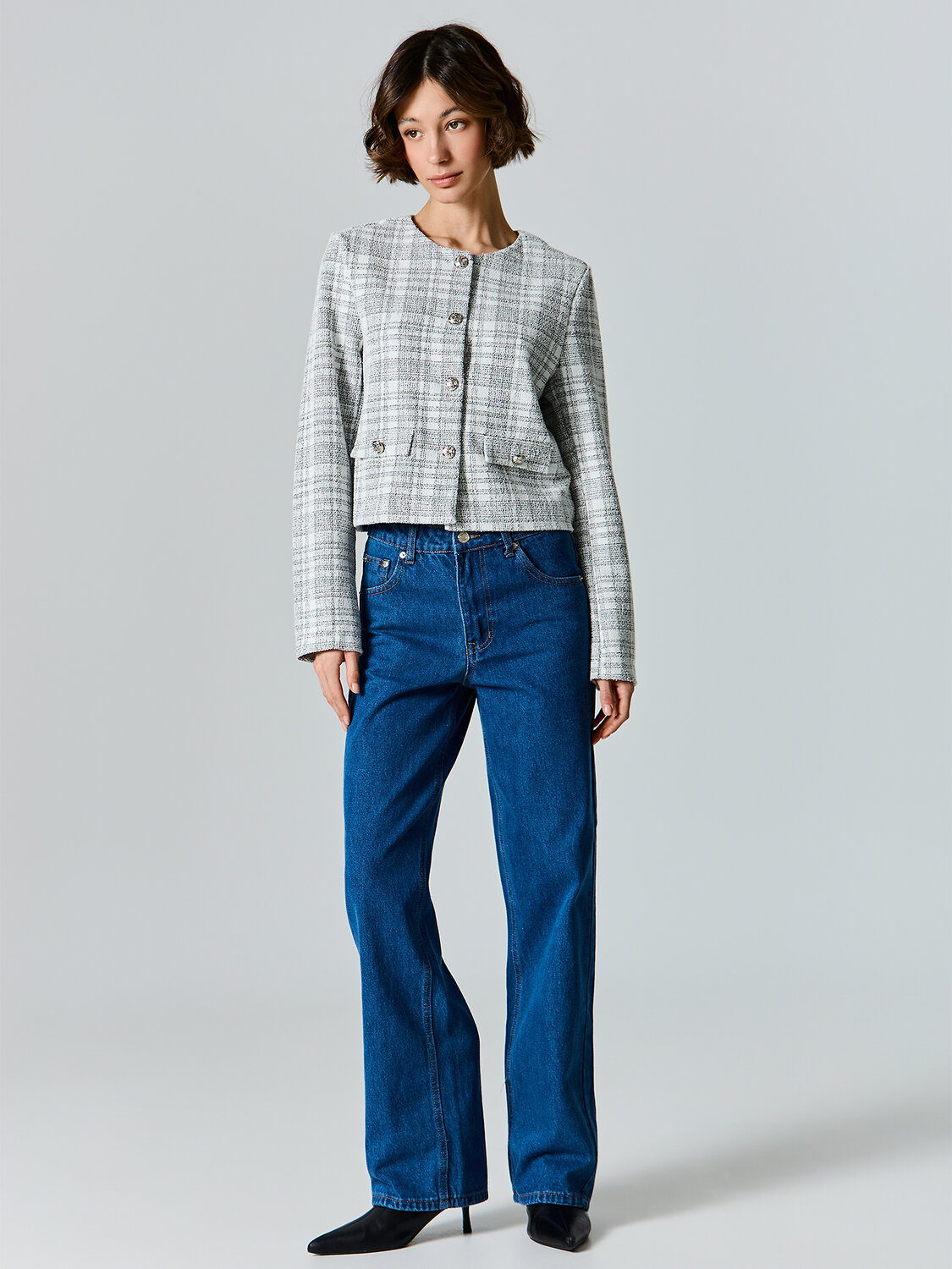 MARK FORMELLE Жакет 582619 172115-1 черно -белая клетка