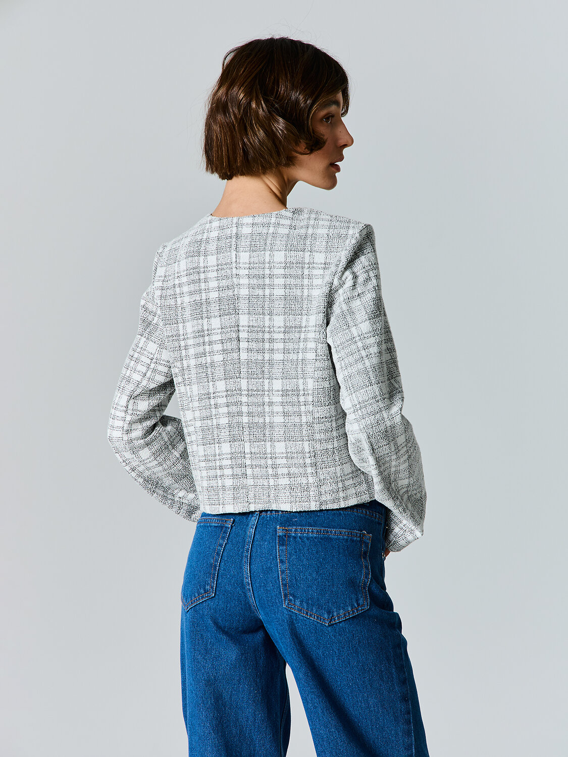 MARK FORMELLE Жакет 582619 172115-1 черно -белая клетка