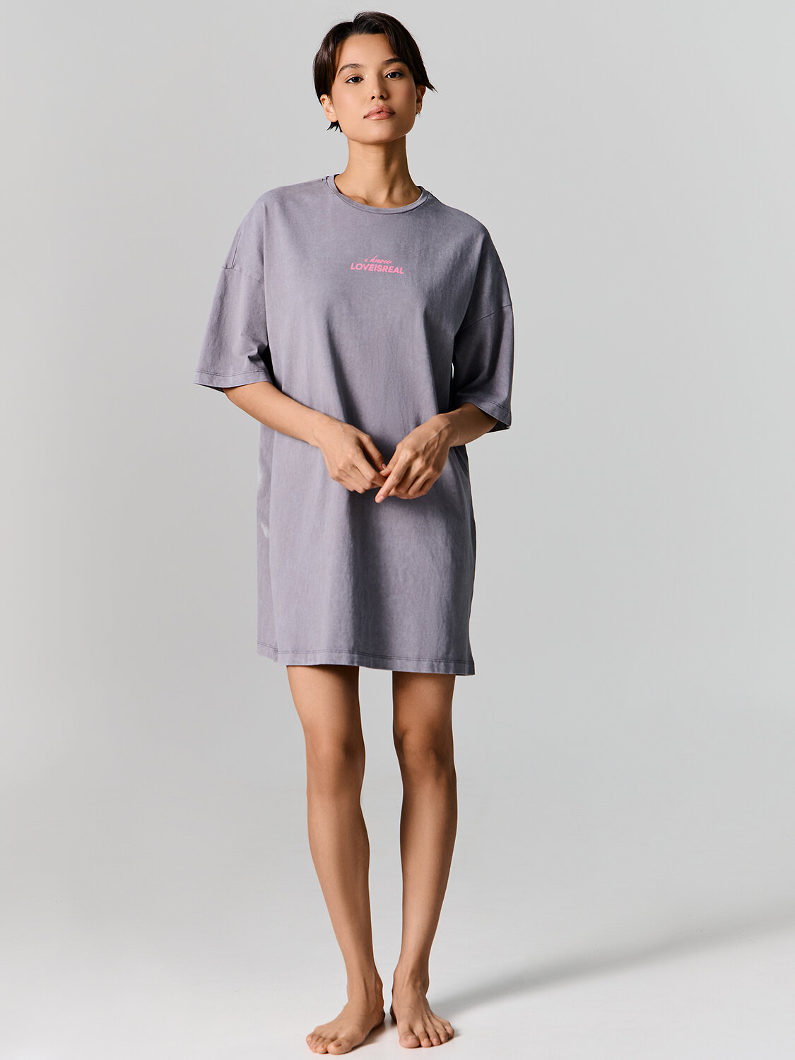 MARK FORMELLE Туника 582647 512079 ACID WASH серый +печать