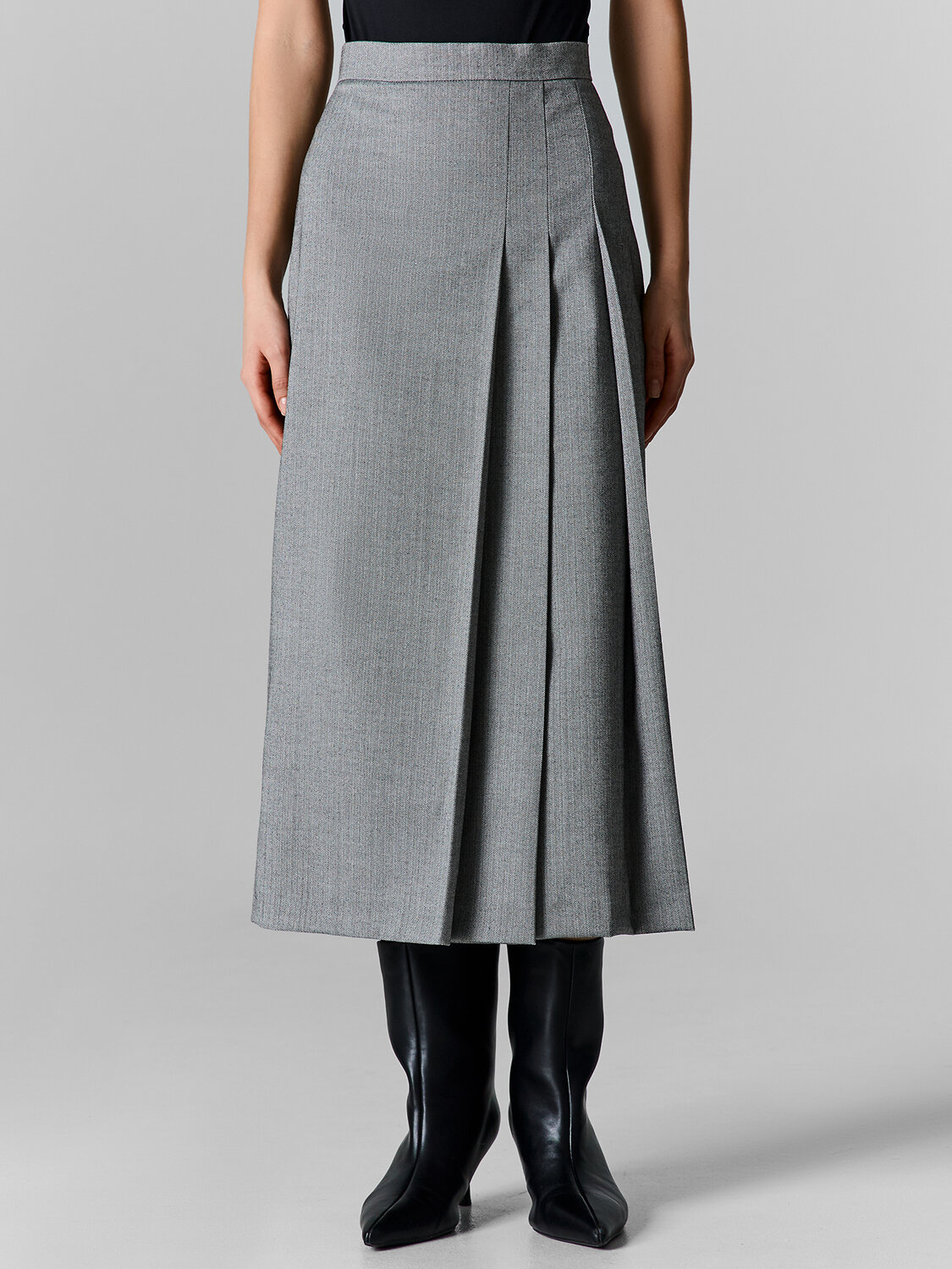 MARK FORMELLE Юбка 582669 152828 серый меланж затемненный