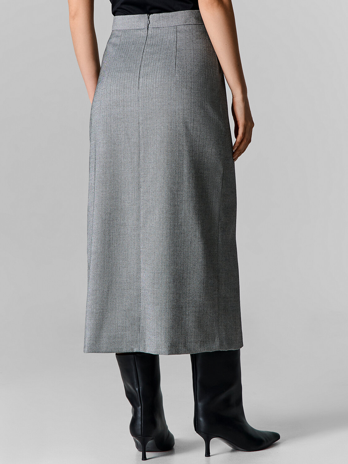 MARK FORMELLE Юбка 582669 152828 серый меланж затемненный