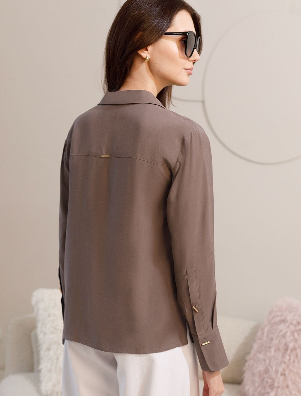 VILATTE Блузка 582671 D29.346 кофейный